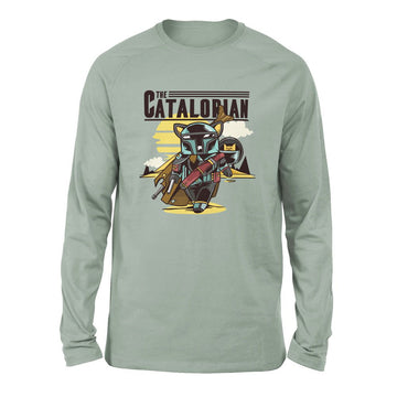 The Catalorian Men/Unisex Drop Shoulder Sweatshirt in Dusty Blue color